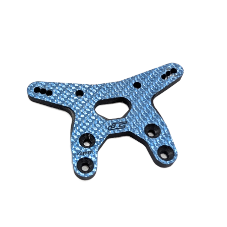 JC5214-1 JConcepts RC10B7 -2mm Carbon Fibre Front Shock Tower - Blue