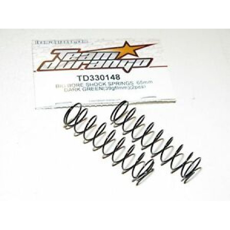 Used Used TD330148 Team Durango DEX410 Big Bore Shock Springs 65mm DARK GREEN (39gr/mm)