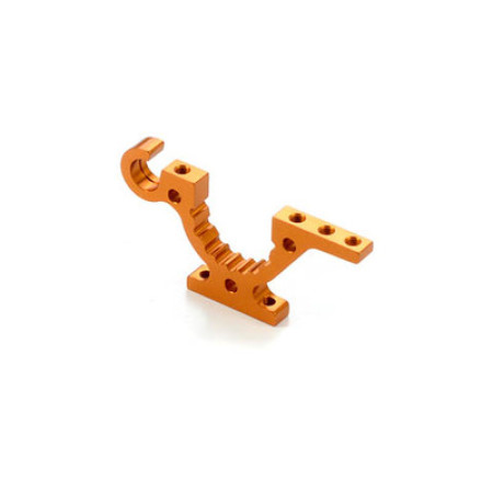 Xray 302761-O Alu Lower Adjustment Bulkhead - Front R or Rear R - Orange